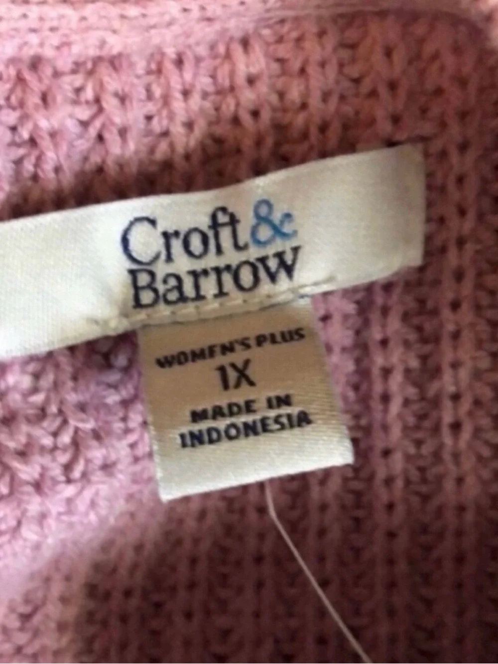 New Croft & Barrow Sweater Light Purple Knit Crew Neck Women’s 1X Casual Classic